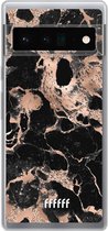 6F hoesje - geschikt voor Google Pixel 6 Pro -  Transparant TPU Case - Rose Gold Marble #ffffff