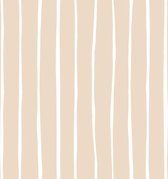 Mondo Baby - Golvend - Behang - Wanddecoratie - Wandbekleding - Beige - 0,53 x 10,05 M.