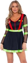 Wonderland - Brandweer Kostuum - Oorzaak Van Verhitting Brandweer - Vrouw - rood,geel,zwart - Small - Carnavalskleding - Verkleedkleding