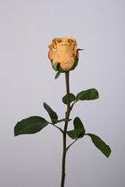 Kunstbloem - Roos - topkwaliteit decoratie - 2 stuks - zijden bloem - Peach Zalm - 46 cm hoog