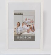 Houten Fotolijst - Profiel M104 - 18 x 24 cm - Wit