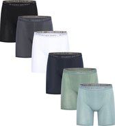 Mario Russo - Heren Onderbroeken 6-Pack long fit Boxers - Multi - Maat M