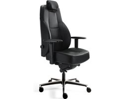 Workliving Delta-5 Leer - Ergonomische 24-uurs Bureaustoel