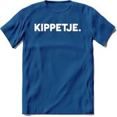 Kippetje - Snack T-Shirt | Grappig Verjaardag Kleding Cadeau | Eten En Snoep Shirt | Dames - Heren - Unisex Tshirt | - Donker Blauw - L