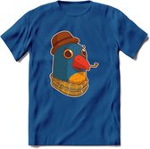 Opa papegaai T-Shirt Grappig | Dieren vogel Kleding Kado Heren / Dames | Animal Skateboard Cadeau shirt - Donker Blauw - M