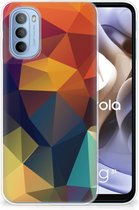 Siliconen Back Cover Motorola Moto G31 | G41 Doorzichtig Hoesje Polygon Color