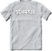 Schatje - Valentijn T-Shirt | Grappig Valentijnsdag Cadeautje voor Hem en Haar | Dames - Heren - Unisex | Kleding Cadeau | - Licht Grijs - Gemaleerd - S