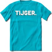 Tijger - Valentijn T-Shirt | Grappig Valentijnsdag Cadeautje voor Hem en Haar | Dames - Heren - Unisex | Kleding Cadeau | - Blauw - S