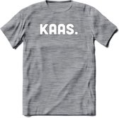 Kaas - Snack T-Shirt | Grappig Verjaardag Kleding Cadeau | Eten En Snoep Shirt | Dames - Heren - Unisex Tshirt | - Donker Grijs - Gemaleerd - 3XL