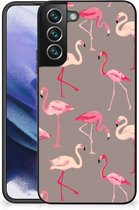 Smartphone Hoesje Geschikt voor Samsung Galaxy S22 Pro Cover Case met Zwarte rand Flamingo