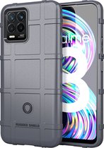 Realme 8 Hoesje - Mobigear - Rugged Shield Serie - TPU Backcover - Grijs - Hoesje Geschikt Voor Realme 8