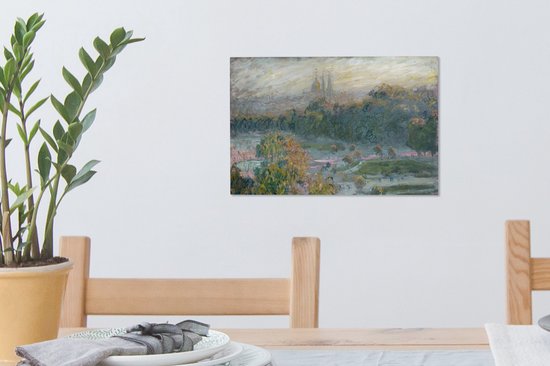 Tableau Toile Le Jardin des Tuileries - Peinture de Claude Monet - 30x20 cm - Décoration murale