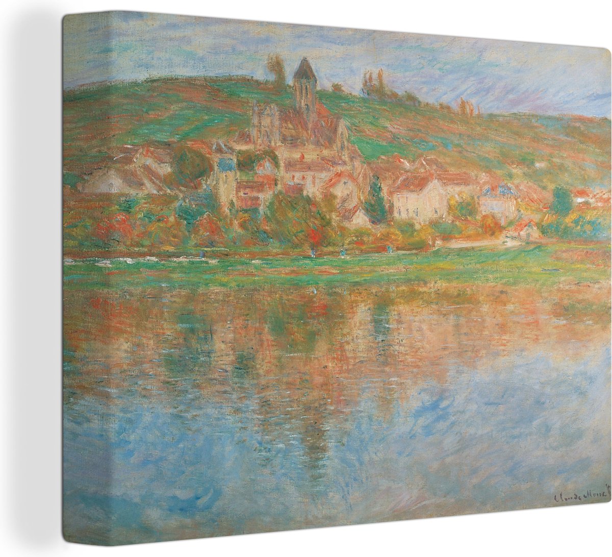 Toile Peinture Vétheuil - Peinture de Claude Monet - 120x90 cm ...