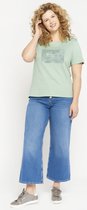 LOLALIZA T-shirt met artwork - Turquoise - Maat XL