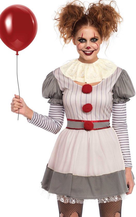 Déguisement de clown d'horreur effrayant femme - Déguisements adultes | bol