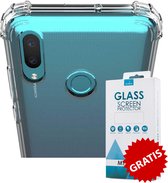 Crystal Backcase Transparant Shockproof Hoesje Huawei P Smart Plus - Gratis Screen Protector - Telefoonhoesje - Smartphonehoesje