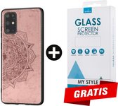 Backcover Fashion Mini Wallet Hoesje Samsung Galaxy S20 Plus Roségoud - Gratis Screen Protector - Telefoonhoesje - Smartphonehoesje