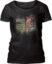 Ladies T-shirt Protect Tiger Black XL