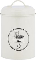 Esschert Design Voorraadblik Tea 18,8 Cm 2,7 Liter Staal Wit