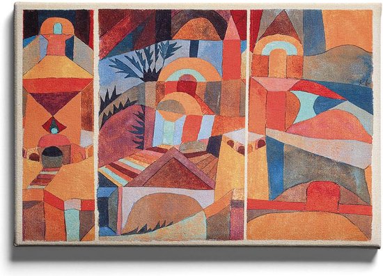 Paul Klee - Temple Gardens - Walljar - Wanddecoratie - Schilderij - Canvas