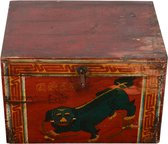 Fine Asianliving coffre chinois antique peint à la main mythe chinois W42xD35xH25cm Meubles chinois armoire orientale