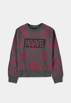 Marvel SpiderMan - Allover Pigment Print Sweater/trui kinderen - Kids 122 - Grijs