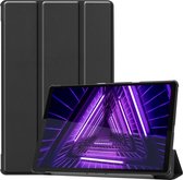 Hoes Geschikt voor Lenovo Tab M10 FHD Plus 2nd Gen Hoes Luxe Hoesje Book Case - Hoesje Geschikt voor Lenovo Tab M10 FHD Plus (2e Gen) Hoes Cover - Zwart
