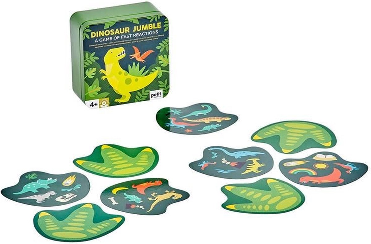 Kaartspel dino in metalen doosje - Wild+Wolf