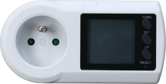 Profile Energiemeter Stopcontact - Verbruiksmeter - LCD Display - Wit - SCHUKO