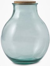 Terrarium bak van gerecycleerd glas + 2 gereedschappen OBAL H36 cm - Transparant glas
