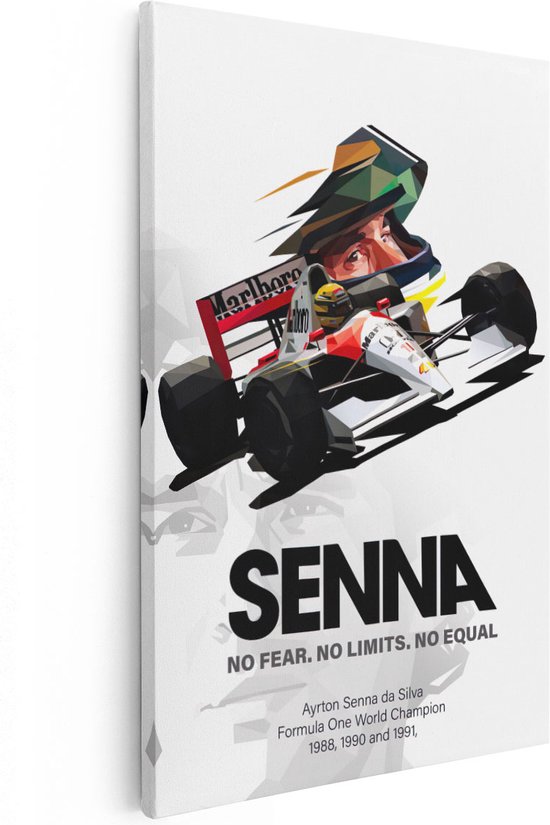Artaza - Peinture sur Canevas - Ayrton Senna à McLaren F1 - 20x30 - Petit - Photo sur Toile - Impression sur Toile