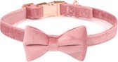 CROCI HALSBAND VELOURS ROZE