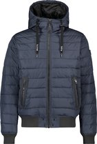 Purewhite -  Heren Regular Fit Gewatteerde  Jas  - Blauw - Maat XL