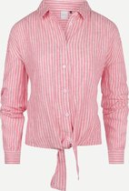 Steppin' Out Lente/Zomer 2022 Keet Blouse Vrouwen - Regular fit - Linnen - Fuchsia (36)