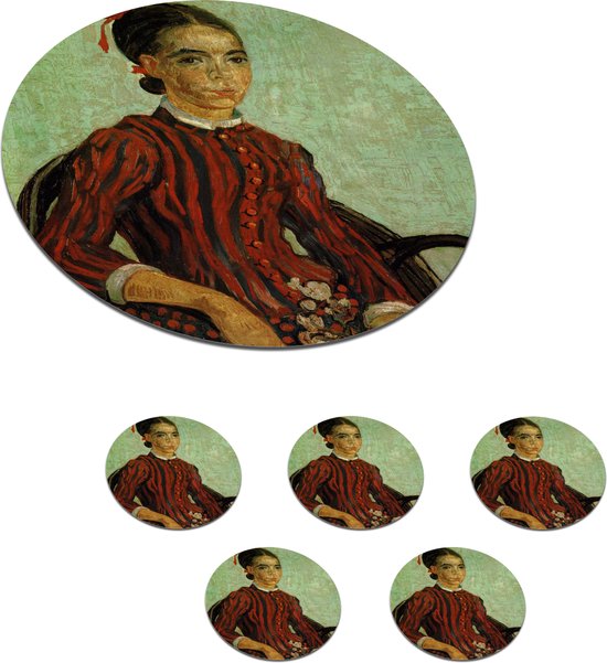 Onderzetters voor glazen - Rond - La Mousmé - Schilderij van Vincent van  Gogh - 10x10 | bol.com
