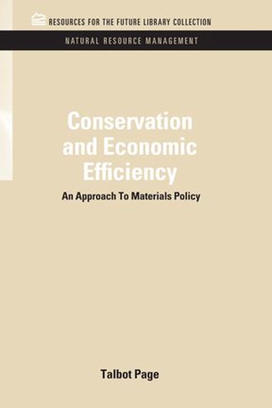 Conservation and Economic Efficiency - cover