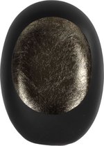 Non-branded Waxinelichthouder Eggy 21 X 29 Cm Staal Zwart/zilver