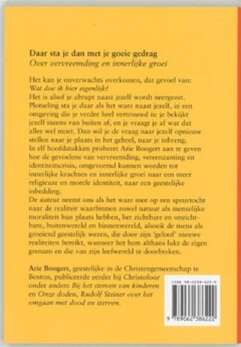 Daar Sta Je Dan Met Je Goeie Gedrag - back cover