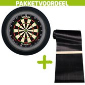 Winmau Blade 6 Triple Core + Rubberen Dartmat 60*300 incl Oche + Dartbordverlichting Deluxe (Zwart)