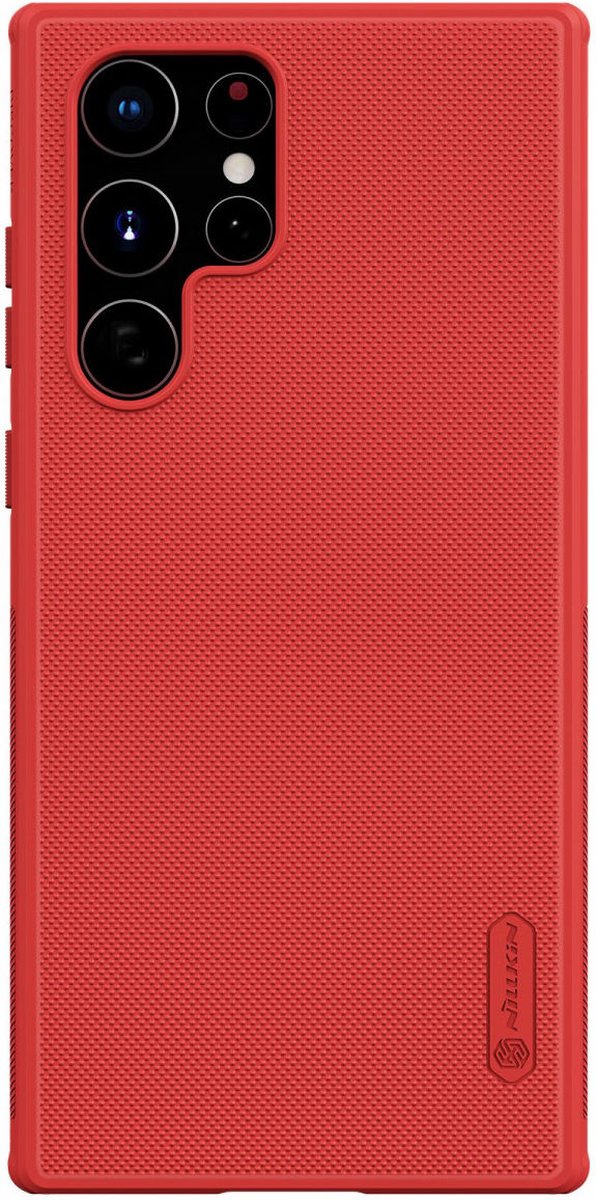Nillkin Super Frosted Shield Samsung Galaxy S22 Ultra Hoesje Rood