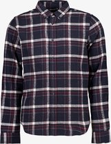 Unsigned geruit heren overhemd flanel - Blauw - Maat XXL