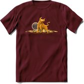 Bitcoin Bull - Crypto T-Shirt Kleding Cadeau | Dames / Heren / Unisex | Bitcoin / Ethereum shirt | Grappig Verjaardag kado | Tshirt Met Print  Prijs - Burgundy - S