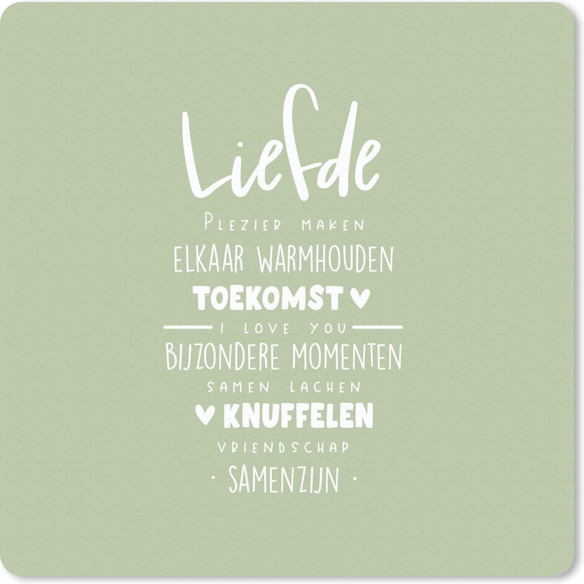 Muismat 20x20 cm - Mousepad Trouwen - 'Liefde' - Spreuken - Quotes - Muismatten