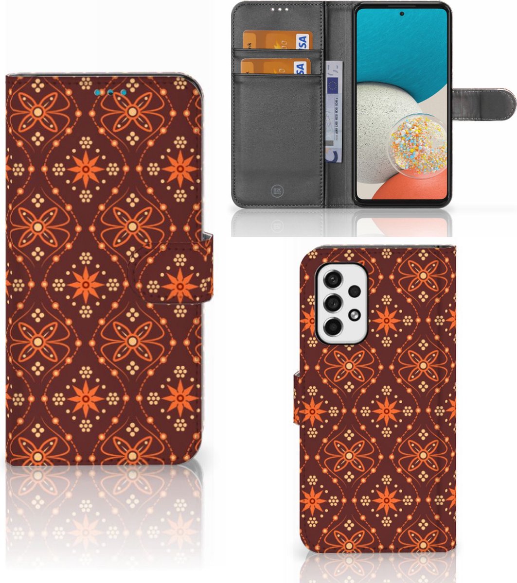 Samsung Galaxy A53 Telefoon Hoesje Batik Brown