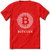 Bitcoin Bits - Crypto T-Shirt Kleding Cadeau | Dames / Heren / Unisex | Bitcoin / Ethereum shirt | Grappig Verjaardag kado | BTC Tshirt Met Print | - Rood - XXL