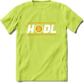 HODL - Crypto T-Shirt Kleding Cadeau | Dames / Heren / Unisex | Bitcoin / Ethereum shirt | Grappig Verjaardag kado | BTC Tshirt Met Print | - Groen - XL