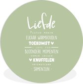 Wall Circle - Wall Circle Indoor - Mariage - 'Amour' - Proverbes - Citations - ⌀ 150 cm - Décoration murale - Peintures Ronds