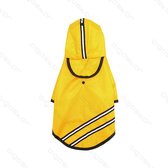 Double Striped Hooded regenjas L45Cm geel