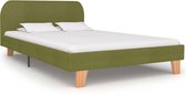 Decoways - Bedframe stof groen 120x200 cm