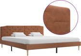 Decoways - Bedframe stof bruin 180x200 cm